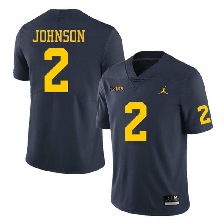 Michigan Wolverines #2 Will Johnson Navy Blue Stitched Jersey Michigan Wolverines #2 Will Johnson Navy Blue Stitched Jersey