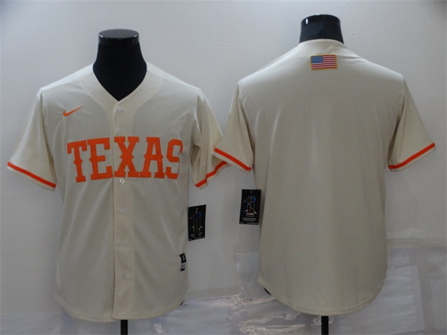 Texas Longhorns Blank Cream Vapor Untouchable Stitched Jersey