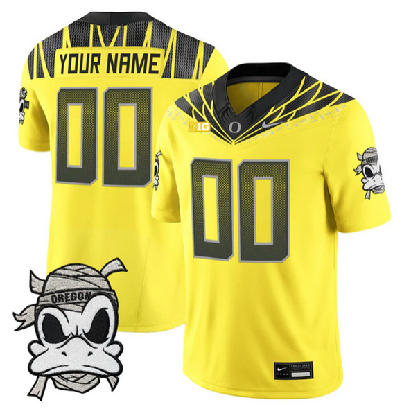 Oregon Ducks Active Player Custom Yellow 2025 F.U.S.E. Mummy Duck Vapor Limited V1 Stitched Football Jersey Oregon Ducks Active Player Custom Yellow 2025 F.U.S.E. Mummy Duck Vapor Limited V1 Stitched Football Jersey