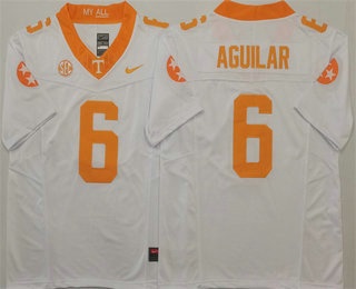 Tennessee Volunteers #6 Joey Aguilar White 2024 FUSE College Football Jersey