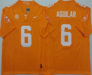 Tennessee Volunteers #6 Joey Aguilar Orange 2024 FUSE College Football Jersey