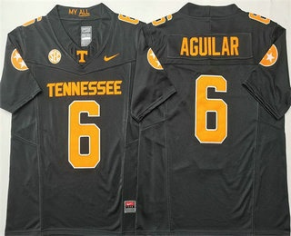 Tennessee Volunteers #6 Joey Aguilar Anthracite FUSE College Football Jersey