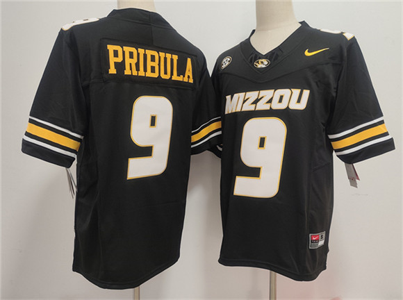 Missouri Tigers #9 Beau Pribula F.U.S.E. Black Stitched Jersey