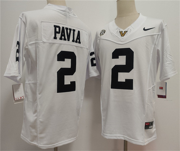 Vanderbilt Commodores #2 Diego Pavia White 2024 F.U.S.E. Vapor Limited Stitched Football Jersey
