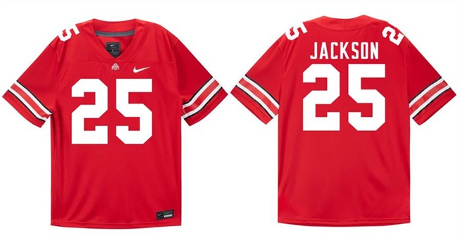 Ohio State Buckeyes #25 Bo Jackson Red Stitched Football Jersey Ohio State Buckeyes #25 Bo Jackson Red Stitched Football Jersey