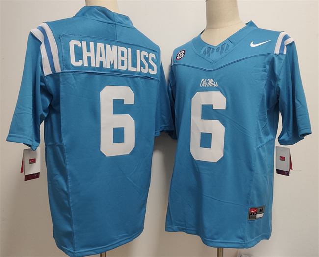 Ole Miss Rebels #6 Trinidad Chambliss Blue 2025 F.U.S.E. Stitched jersey