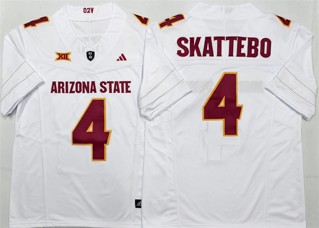 Arizona State Sun Devils #4 Cam Skattebo White 2025 F.U.S.E. Vapor Limited Stitched Jersey