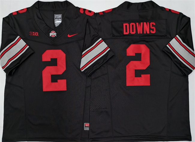 Ohio State Buckeyes #2 Caleb Downs Black F.U.S.E. Limited Stitched Jersey Ohio State Buckeyes #2 Caleb Downs Black F.U.S.E. Limited Stitched Jersey