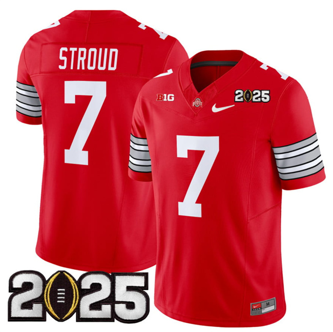 Ohio State Buckeyes #7 C.J. Stroud Red 2025 CFP Final Jersey