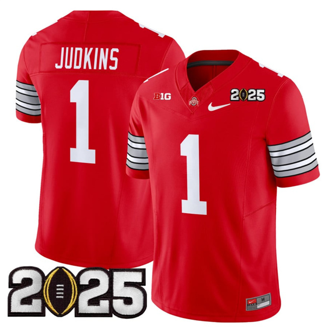 Ohio State Buckeyes #1 Quinshon Judkins Red 2025 CFP Final Jersey Ohio State Buckeyes #1 Quinshon Judkins Red 2025 CFP Final Jersey