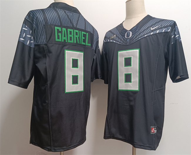 Oregon Ducks #8 Dillon Gabriel Black Stitched Jersey