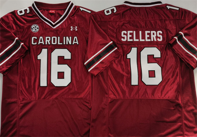 South Carolina Gamecocks #16 LaNorris Sellers Garnet Stitched Jersey