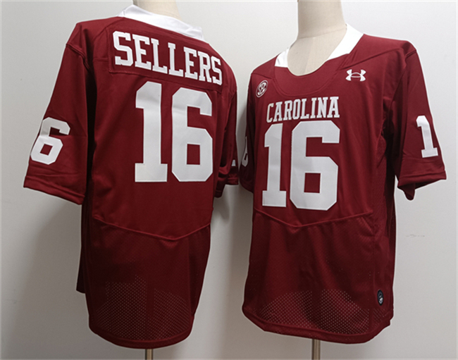 South Carolina Gamecocks #16 LaNorris Sellers Garnet Stitched Jersey