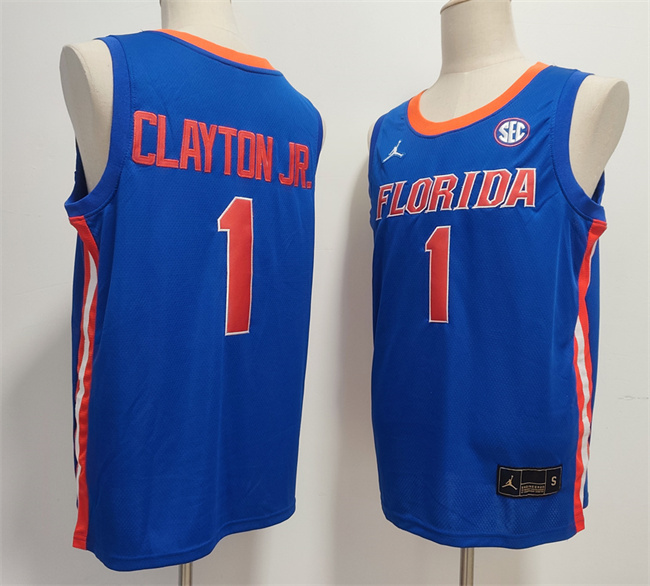 Florida Gators #1 Walter Clayton Jr. Royal Stitched Basketball Jersey