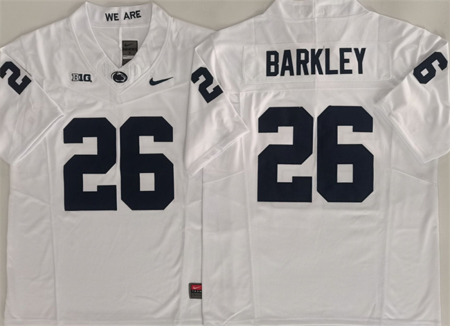 Penn State Nittany Lions #26 Saquon Barkley White 2024 F.U.S.E. Stitched Jersey