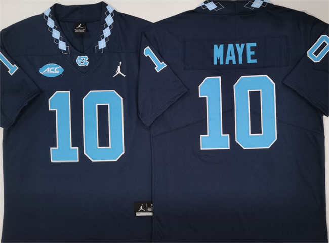 North Carolina Tar Heels #10 Drake Maye Navy Limited College Stitched Jersey