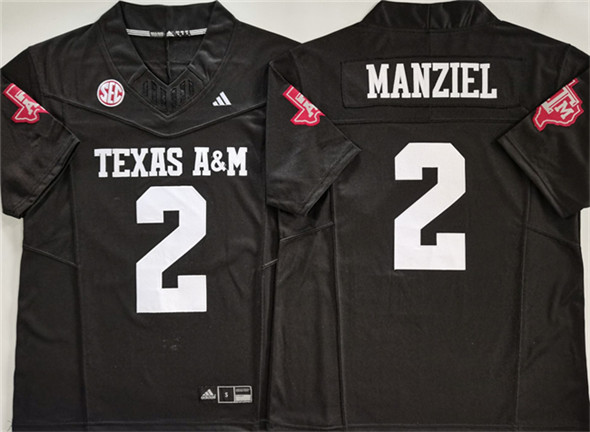 Texas A&M Aggies #2 Johnny Manziel Black Stitched Jersey