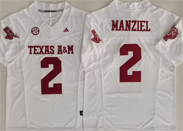 Texas A&M Aggies #2 Johnny Manziel White Stitched Jersey