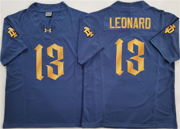 Notre Dame Fighting Irish #13 Riley Leonard Navy Blue 2025 F.U.S.E. Limited Stitched Jersey