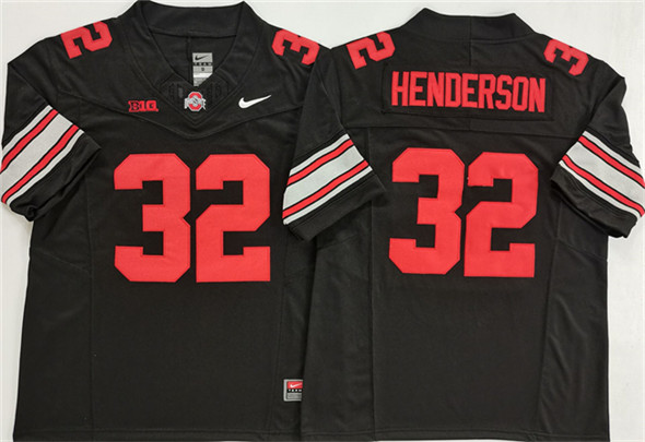 Ohio State Buckeyes #32 TreVeyon Henderson Black 2025 F.U.S.E. Limited Stitched Jersey Ohio State Buckeyes #32 TreVeyon Henderson Black 2025 F.U.S.E. Limited Stitched Jersey