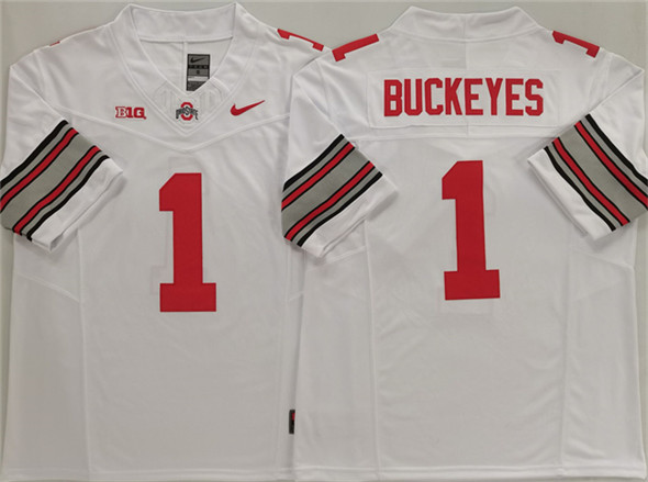 Ohio State Buckeyes #1 Buckeyes White 2025 F.U.S.E. Limited Stitched Jersey