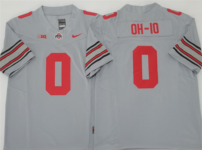 Ohio State Buckeyes #0 OH-IO Gray 2025 F.U.S.E. Limited Stitched Jersey
