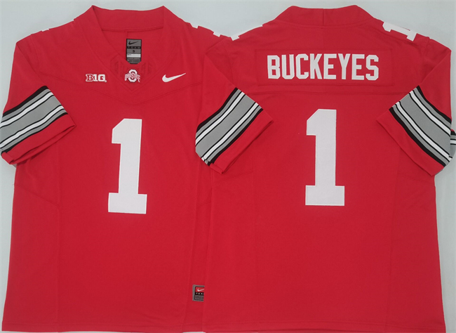 Ohio State Buckeyes #1 Buckeyes Red 2025 F.U.S.E. Limited Stitched Jersey
