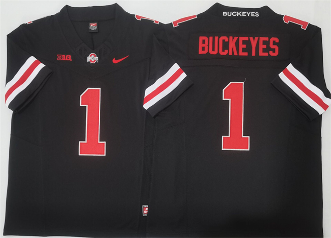 Ohio State Buckeyes #1 Buckeyes Black 2025 F.U.S.E. Limited Stitched Jersey