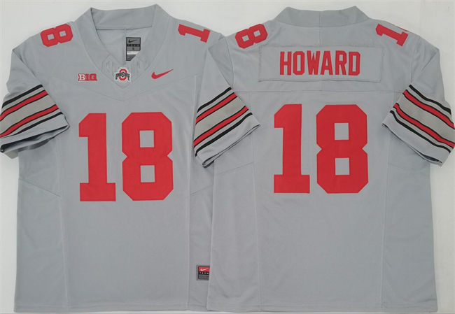 Ohio State Buckeyes #18 Will Howard Gray 2025 F.U.S.E. Limited Stitched Jersey Ohio State Buckeyes #18 Will Howard Gray 2025 F.U.S.E. Limited Stitched Jersey