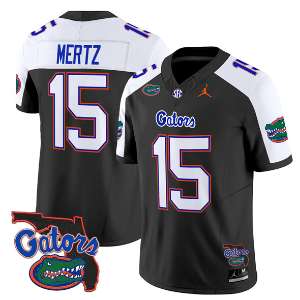 Florida Gators #15 Graham Mertz Black Alternate 2024 F.U.S.E. Florida Patch Vapor Limited Stitched Football Jersey