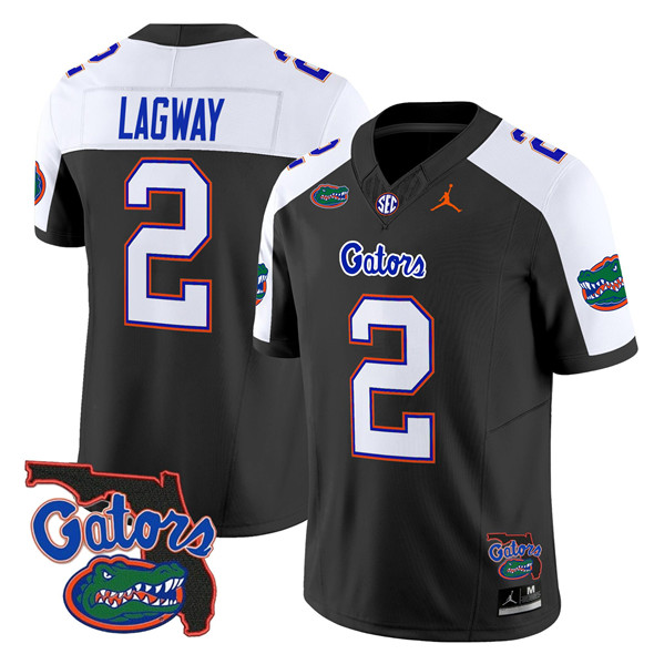 Florida Gators #2 DJ Lagway Black Alternate 2024 F.U.S.E. Florida Patch Vapor Limited Stitched Football Jersey