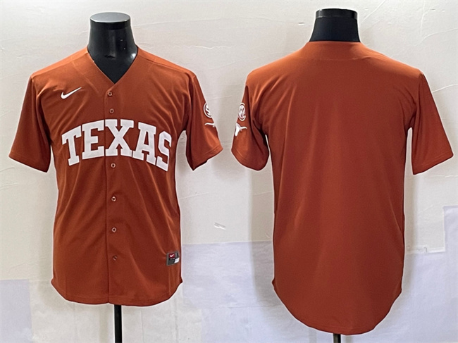 Texas Longhorns Blank Orange SEC Patch Stitched Jersey