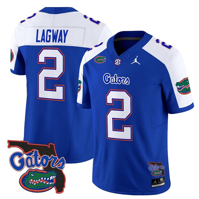 Florida Gators #2 DJ Lagway Royal Alternate 2024 F.U.S.E. Florida Patch Vapor Limited Stitched Football Jersey