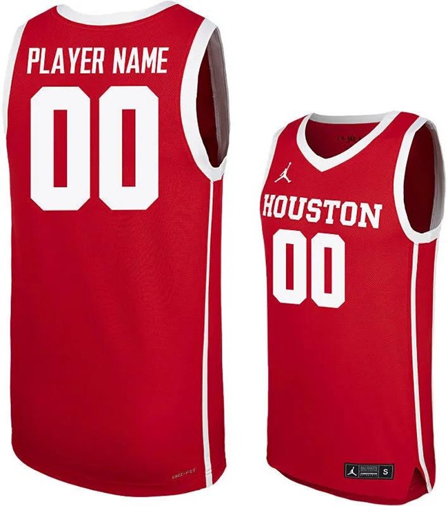 Houston Cougars Active Player Custom Red Stitched Basketball Jersey