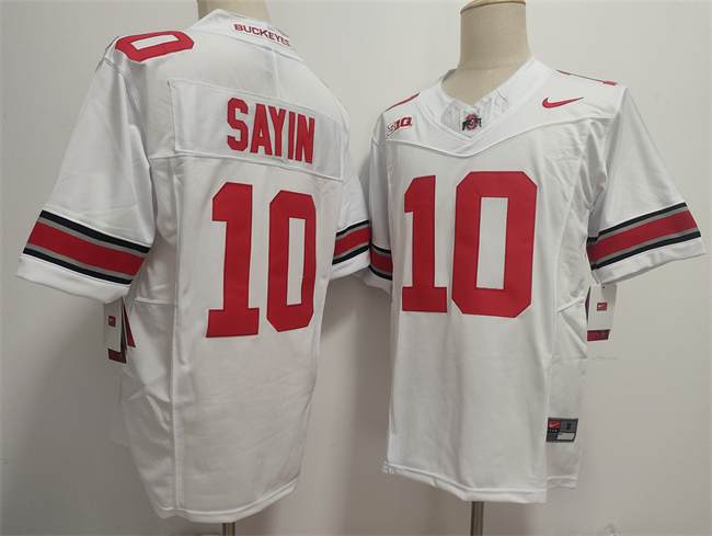 Ohio State Buckeyes #10 Julian Sayin White 2025 F.U.S.E. Limited Stitched Jersey Ohio State Buckeyes #10 Julian Sayin White 2025 F.U.S.E. Limited Stitched Jersey