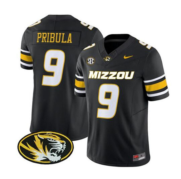 Missouri Tigers #9 Beau Pribula Black F.U.S.E. Vapor Limited Football Jersey