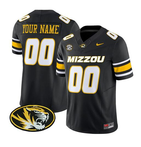 Missouri Tigers ACTIVE PLAYER Custom Black F.U.S.E. Vapor Limited Stitched Football Stitched Jersey