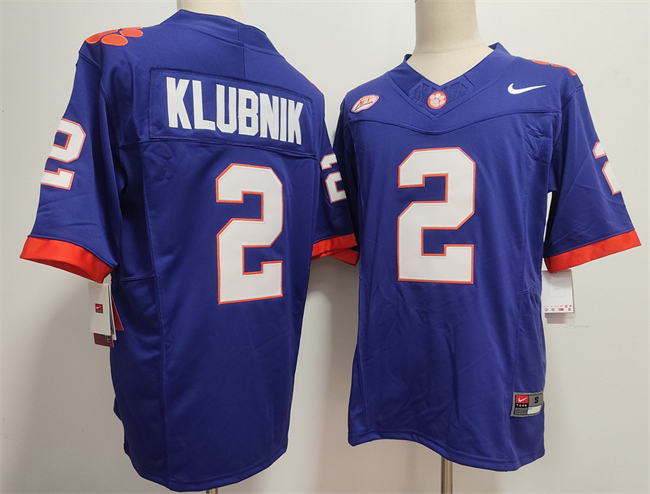 Clemson Tigers #2 Cade Klubnik Purple F.U.S.E. Stitched Football Jersey