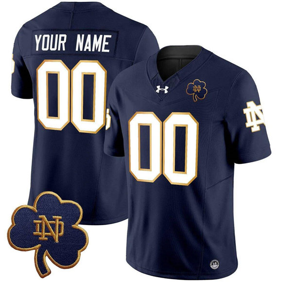 Notre Dame Fighting Irish Active Player Custom Navy 2025 F.U.S.E. Vapor Limited V3 Stitched Jersey