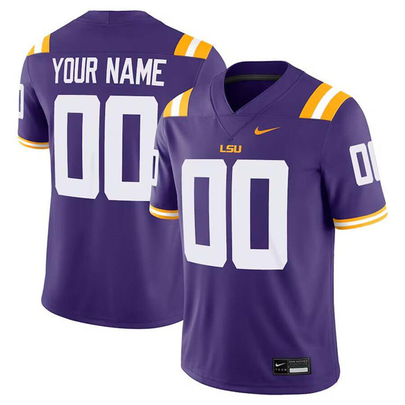 LSU Tigers ACTIVE PLAYER Custom Purple Stitched Game Jersey