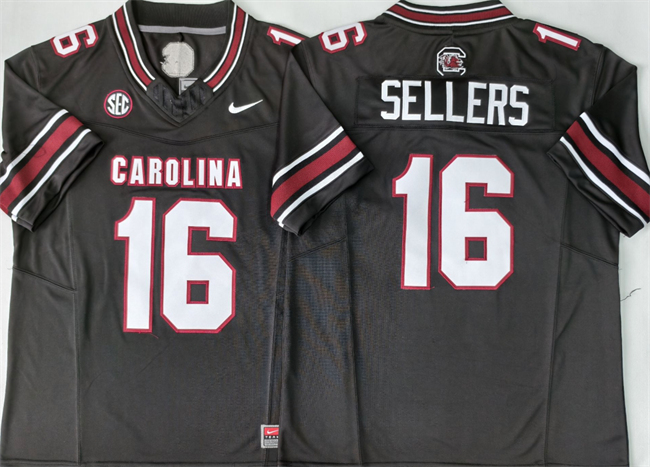 Men's South Carolina Fighting Gamecocks #16 LaNorris Sellers Black 2026 F.U.S.E. Stitched Jersey
