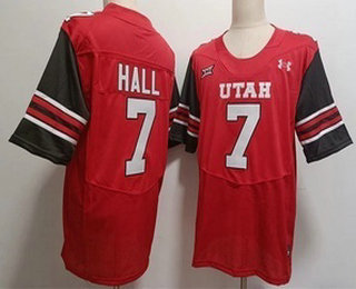 Utah Utes #7 Johnathan Hall Red College Football Jersey