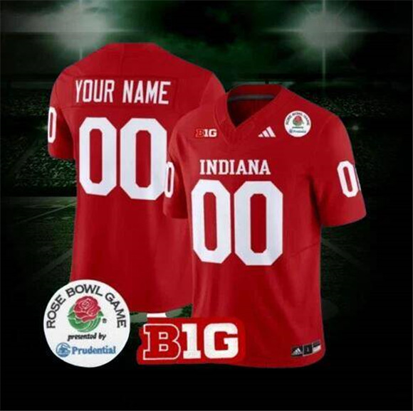 Indiana Hoosiers Active Player Custom 2025 F.U.S.E. Rose Bowl Red Stitched Football Jersey