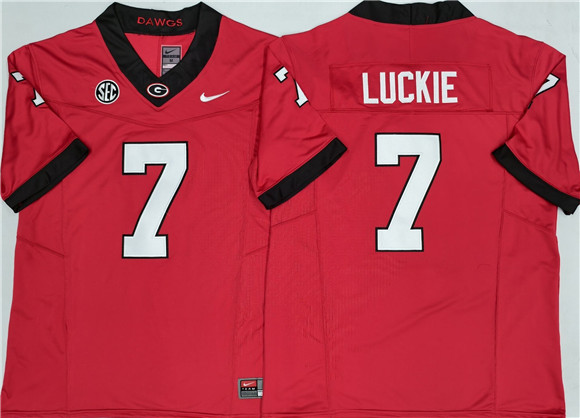 Georgia Bulldogs #7 Lawson Luckie Red 2025 F.U.S.E. Stitched Jersey