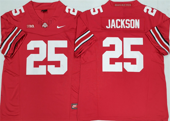 Ohio State Buckeyes #25 Lamar Bo Jackson Red 2025 F.U.S.E. Limited Stitched Jersey Ohio State Buckeyes #25 Lamar Bo Jackson Red 2025 F.U.S.E. Limited Stitched Jersey