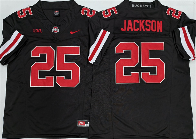 Ohio State Buckeyes #25 Lamar Bo Jackson Black 2025 F.U.S.E. Limited Stitched Jersey Ohio State Buckeyes #25 Lamar Bo Jackson Black 2025 F.U.S.E. Limited Stitched Jersey