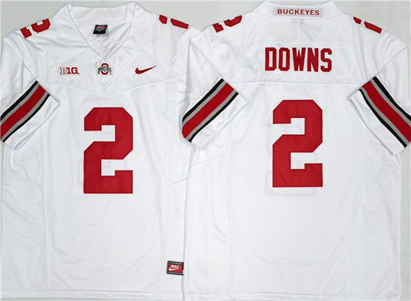 Ohio State Buckeyes #2 Caleb Downs White 2025 F.U.S.E. Limited Stitched Jersey Ohio State Buckeyes #2 Caleb Downs White 2025 F.U.S.E. Limited Stitched Jersey