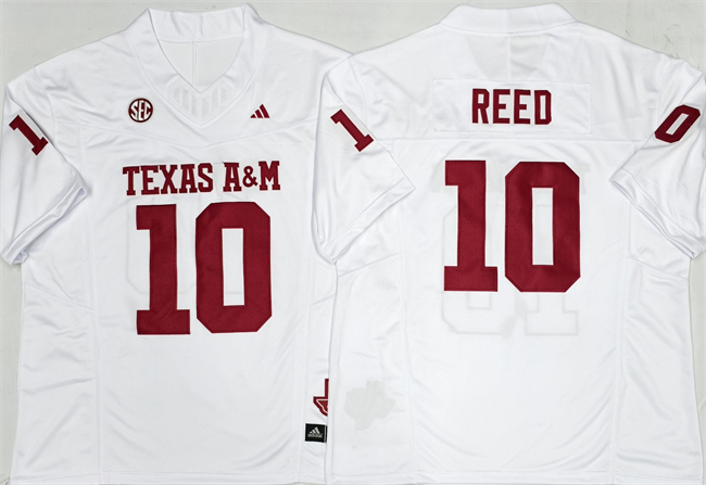Texas A&M Aggies #10 Marcel Reed White 2025 F.U.S.E. Stitched Jersey