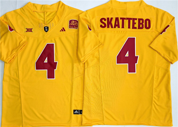 Arizona State Sun Devils #4 Cam Skattebo Gold 2025 F.U.S.E. Vapor Limited Stitched Jersey