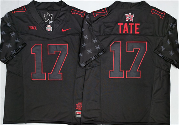 Ohio State Buckeyes #17 Carnell Tate Black 2025 F.U.S.E. Limited Stitched Jersey Ohio State Buckeyes #17 Carnell Tate Black 2025 F.U.S.E. Limited Stitched Jersey